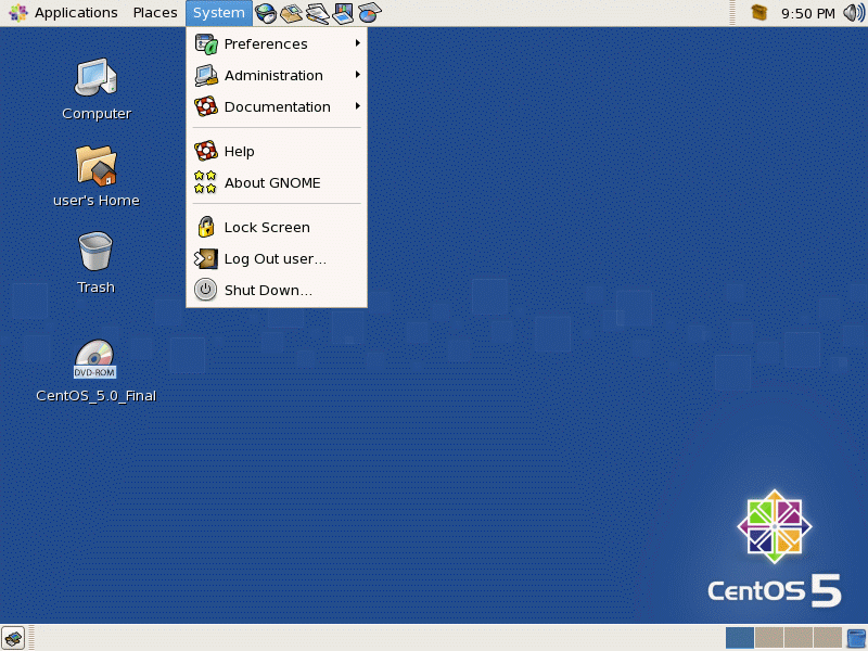 Centos 5.0.